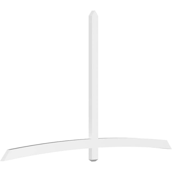 Ekena Millwork Bellingham Architectural Grade PVC Gable Bracket, 108"W x 63"H x 2"D x 4"F, 14/12 Pitch GBP108X63X0204BEL00 - main